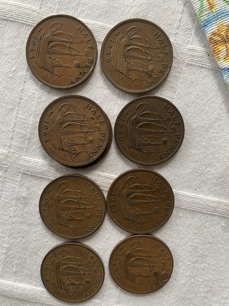 Half Penny Coins Job Lot