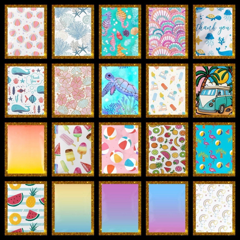 Poly Mailers Summer Assortment 10x13