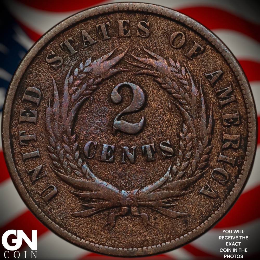 1864 2 Cent Piece A0895