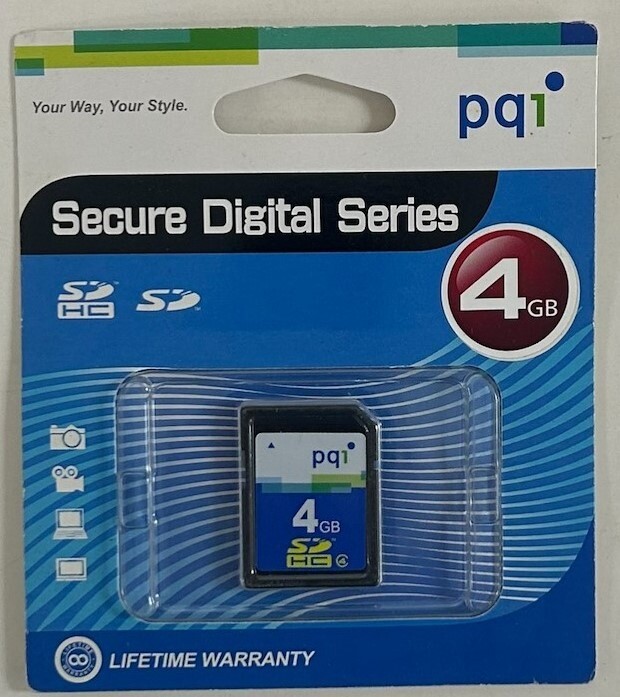 PQI 4GB SD Card - New/Sealed