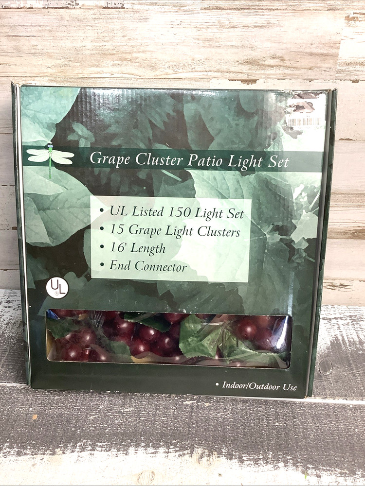 Grape Cluster Patio Light Set 15 Grape Lights 16' long