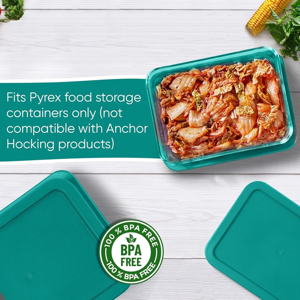 Replacement Rectangular Lids for Pyrex Glass Food Storage Containers 3 6 11 CUP