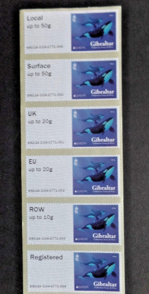 Gibraltar 2024 Europa Post & Go s/adh 6v UMM