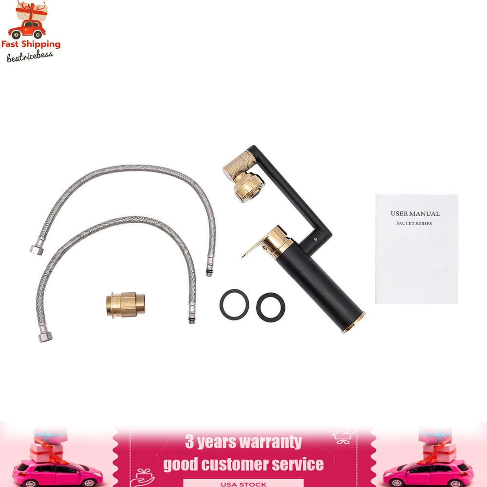 360?? Bathroom Sink Faucet Single Handle Waterfall Vanity Basin Mixer 2 Function