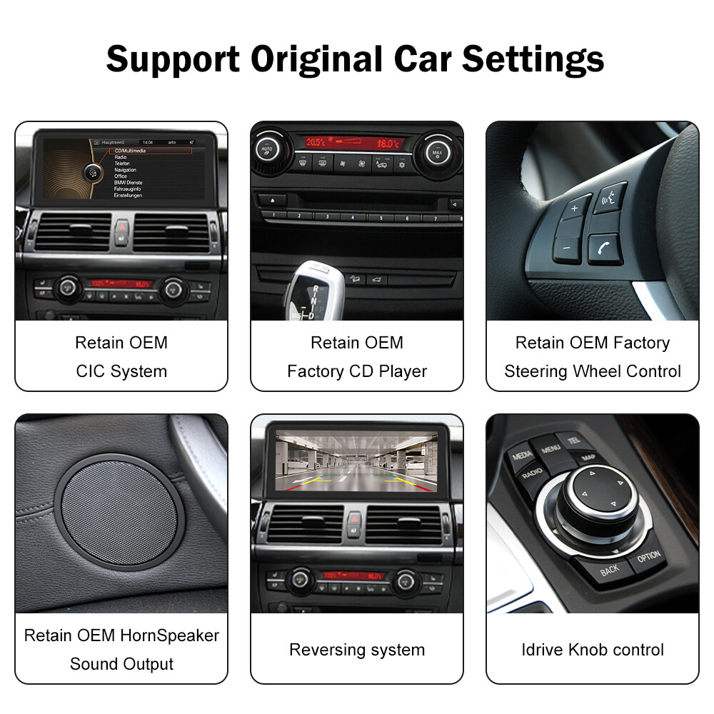 For BMW X5 E70 X6 E71 CIC 2011-2013 10.25'' Android Auto CarPlay Car TouchScreen