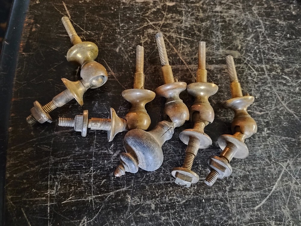 Brass Victorian TEARDROP Dresser Drawer Pulls Hardware Posts