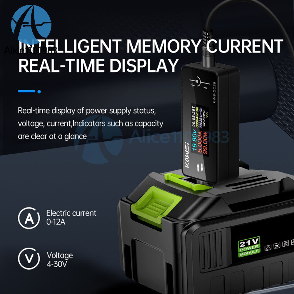 DC5.5*2.5 Interface Current Voltage Power Meter Tester Digital LCD Display Meter