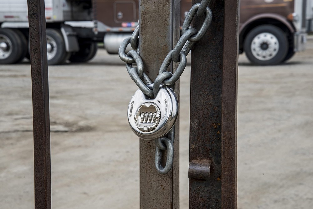 BRINKS Heavy Duty Combination Padlock 80mm Chrome Plated Lock with Hardened