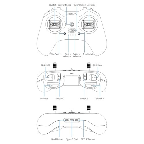 LiteRadio 4 Radio Transmitter Remote Controller, 10-CH Adjustable, Support