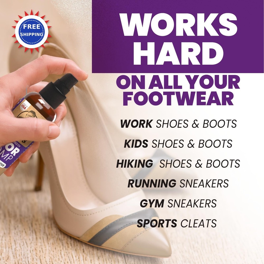 Shoe Deodorizer Spray Midnight Rain 4 Fl Oz Pack Uncle Todds Proven Powerful