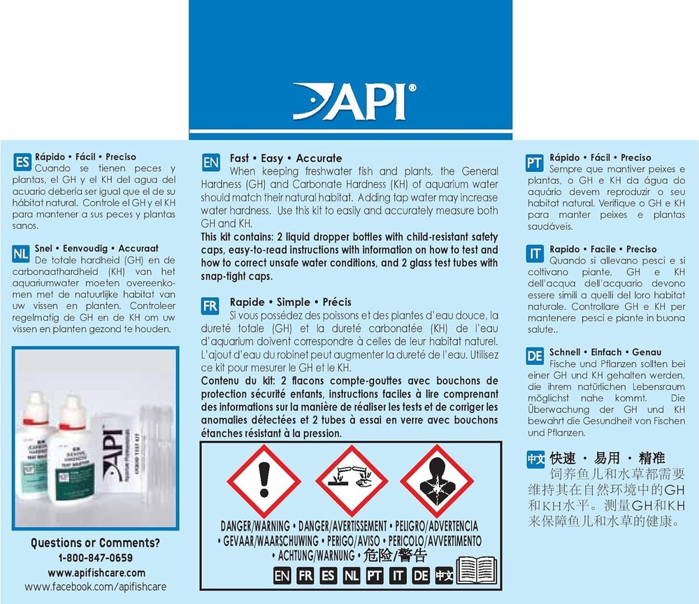 Freshwater Aquarium Water Test Kit GH KH Water Testing Kit