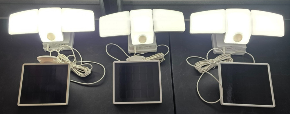 3-Pack Lutec Motion Activated Solar Security Light - Used in Great Condition