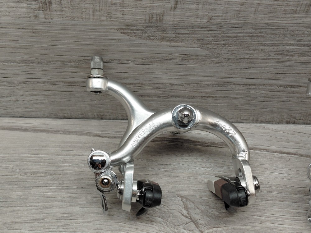 Vintage Universal MOD. 77 Front and Rear Side-pull Brake Set, Nutted