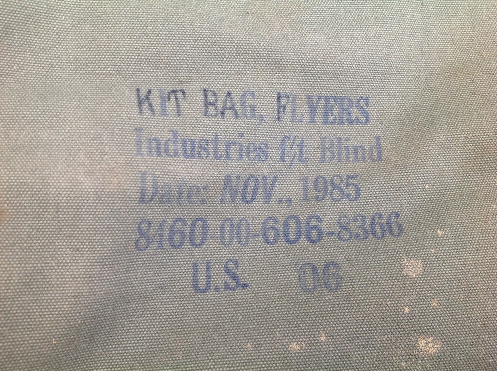 USAF Kit Bag Flyer, Dated 1985 Duffel Bag