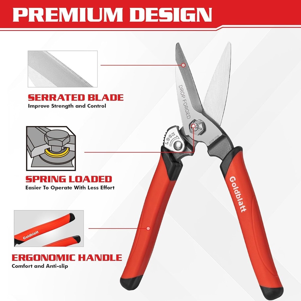 Goldblatt 3PCS Heavy Duty Scissors, Multipurpose Scissors, Drop Forged Blade