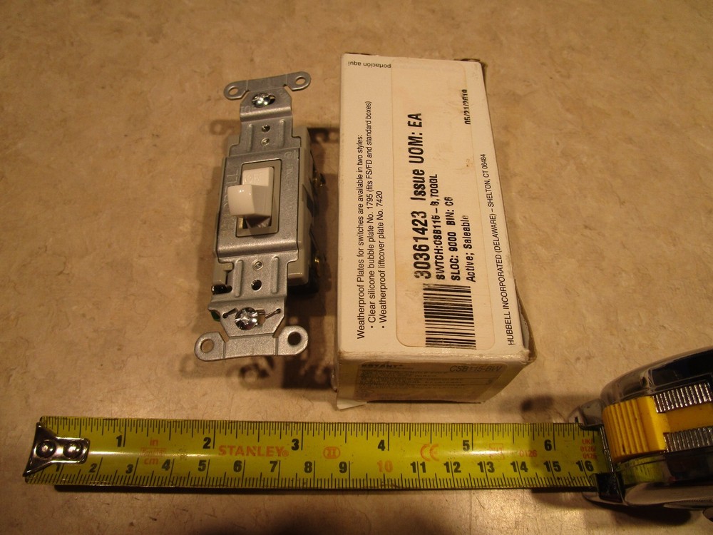 BRYANT CSB115BW WALL SWITCH, R0173