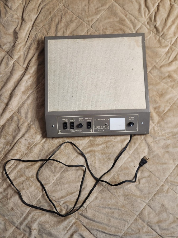 Vintage Compco Photographic Custom Table Projector-Audio Model 871 USA Tested
