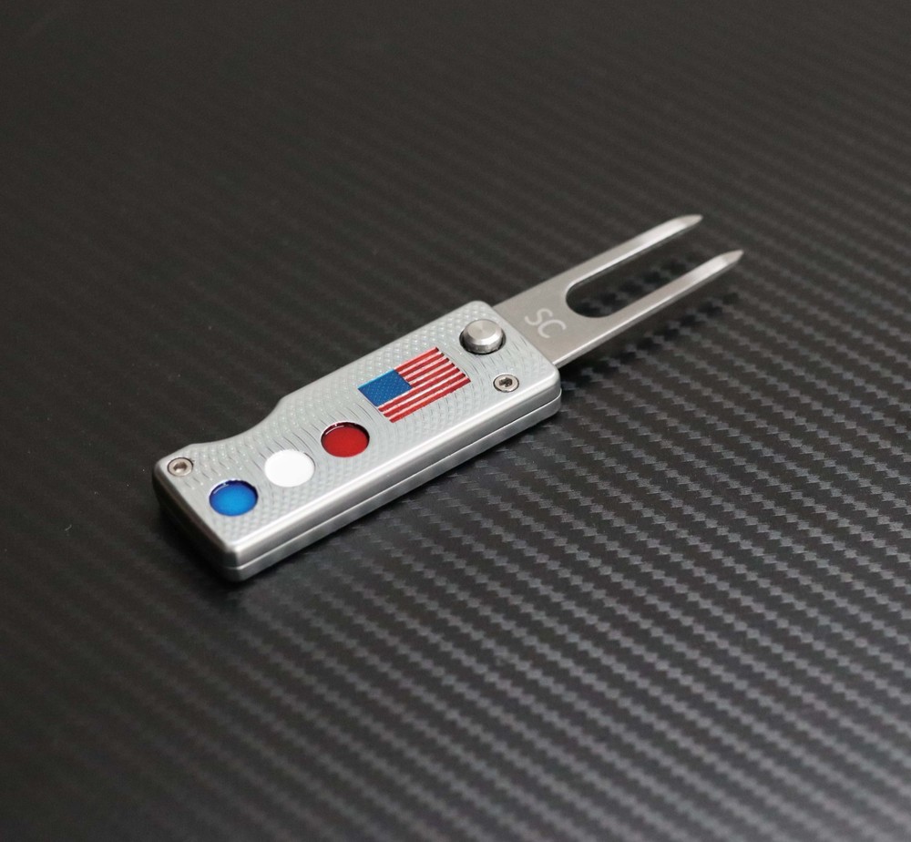 CUSTOM SONSCUSTOMSHOP American Flag Golf Divot tool