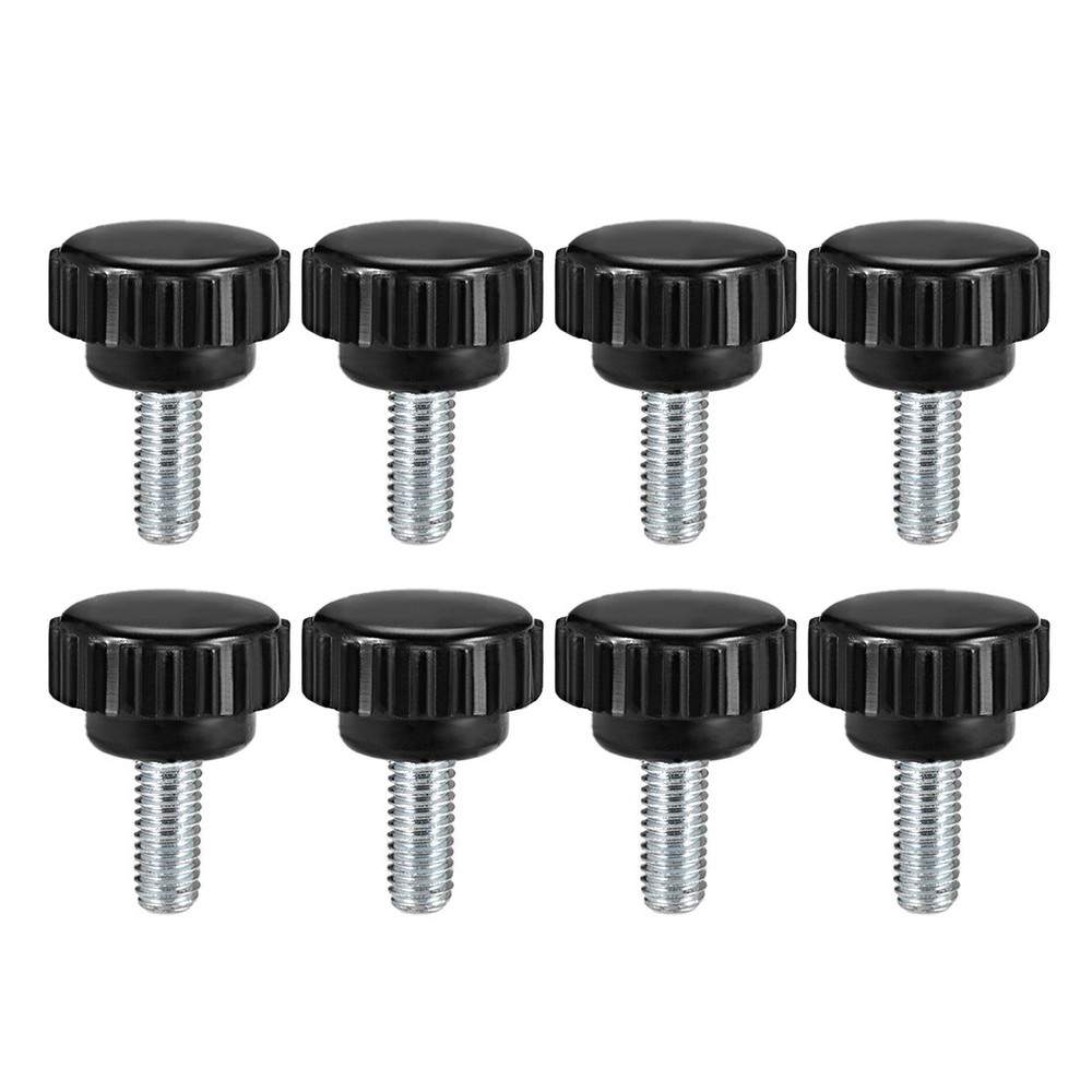 M6 x 10mm Male Thread Knurled Locking Knobs 8pcs