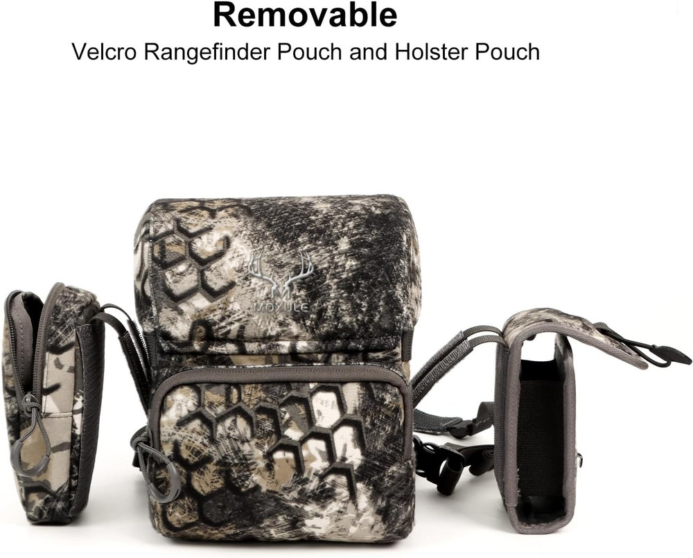 Binocular Harness Chest Pack: Waterproof Bino Case with Rangefinder Pocket for B