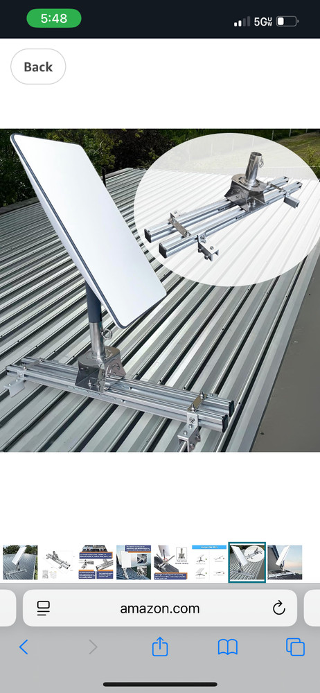 ADJUSTABLE STAR-LINK MOUNT FOR STANDING SEAM ROOF INTERNET POLE MOUNT LIGHT DISH