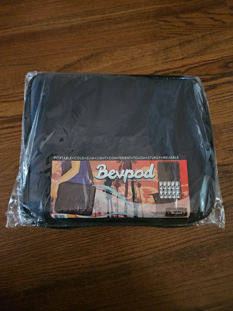 BevPod • Slim Cooler Bag • Leak-Proof & Soft Sided • Comes W/ Strap & Ice Pack