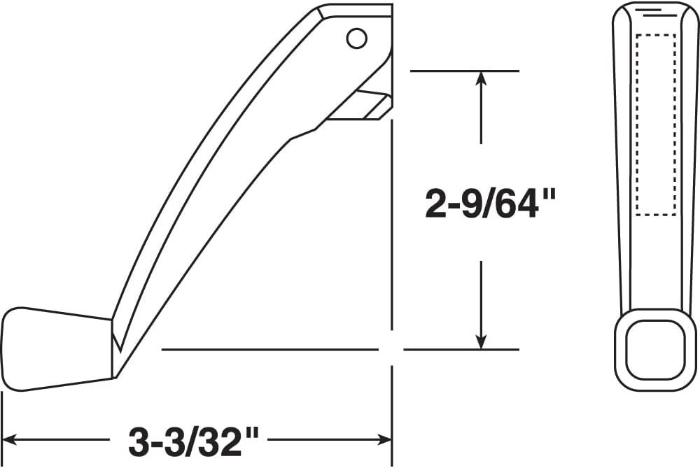Low-Profile Folding Crank Handle for Unobstructed Window Blinds – Bronze Finish