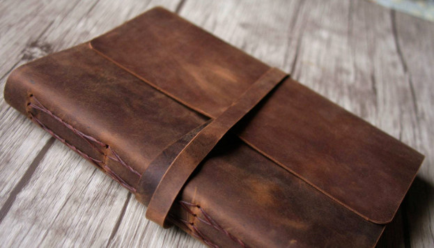 A5 Writing notes Notebook travel Diary Notepad handmade cow leather brown Q413