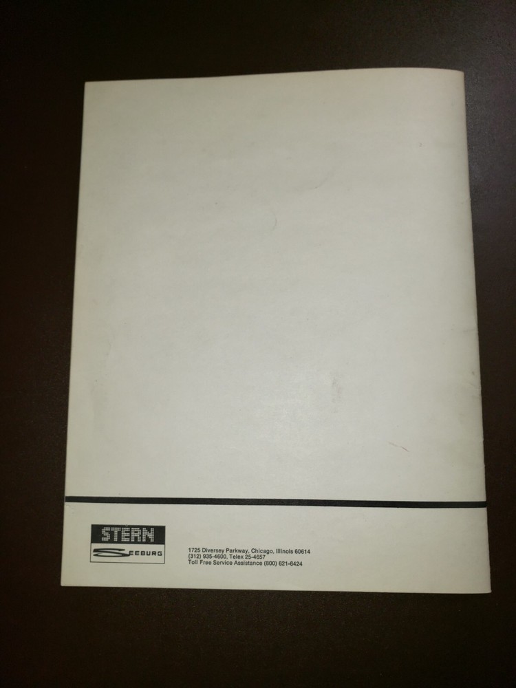 Stern VIPER Original Pinball Manual
