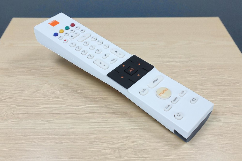 Orange White Remote Control for Livebox Play Decoder