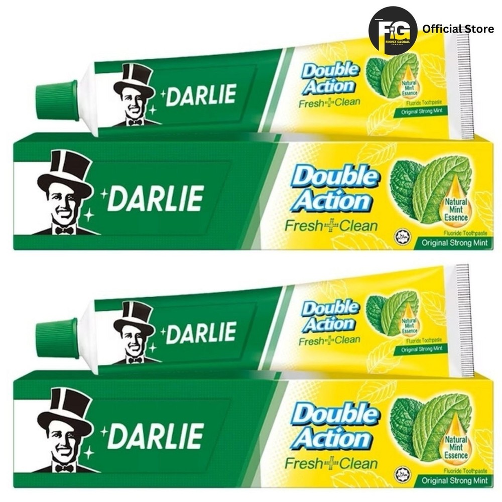 2x DARLIE Double Action JUMBO Fresh Strong Mint Toothpaste 250G (Value Pack)