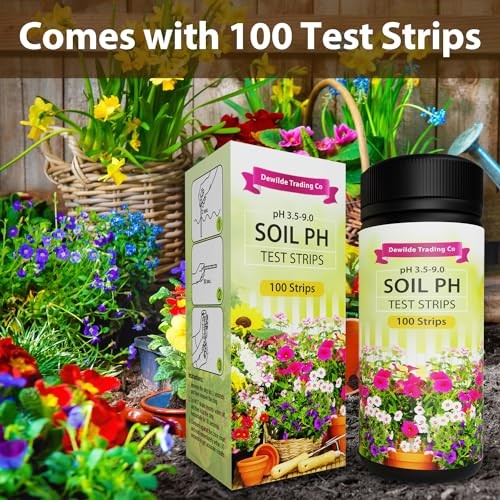 Soil pH Paper Test Kit – 100 Tester Strips (3.5-9 Range) – Use for Testing