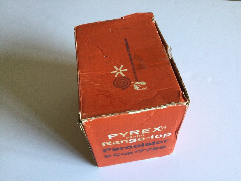 PYREX Range-top Glass Coffee Percolator 9 cup 7759 - EMPTY BOX ONLY