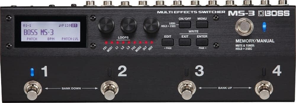 BOSS/MS-3 Multi Effects Switcher Boss Multi Effects Switcher Black New