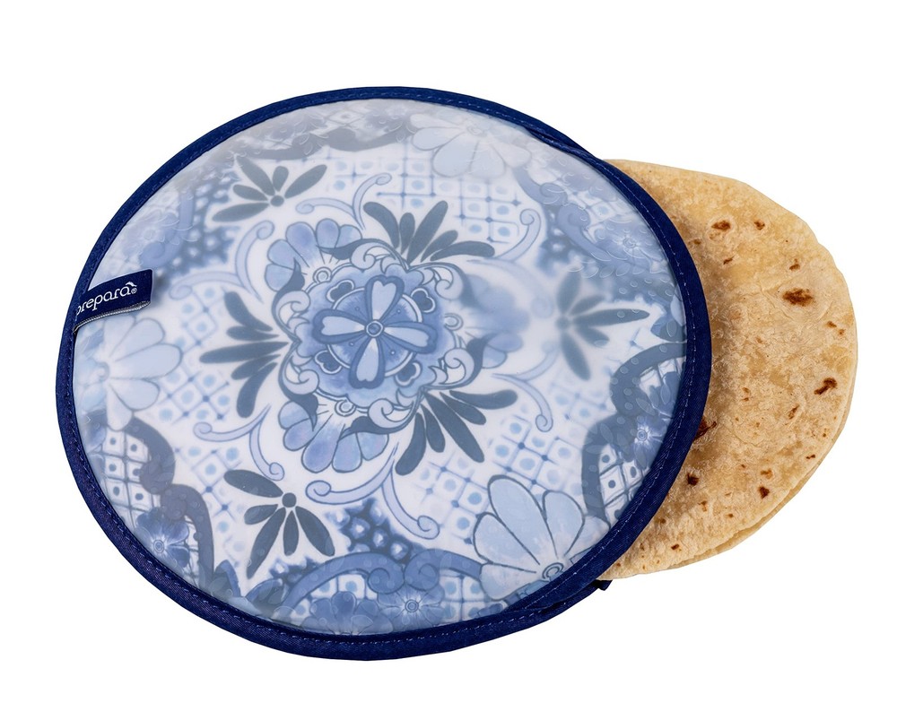 Tortilla Warmer Fabric And Silicone, Blue