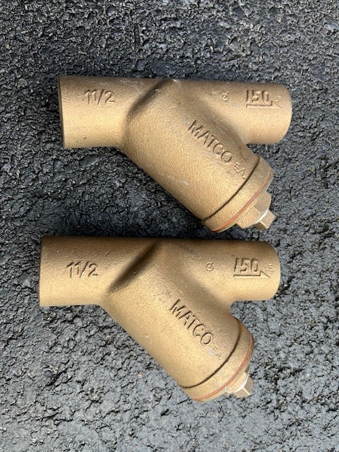 matco 11/2" sweat strainer valve