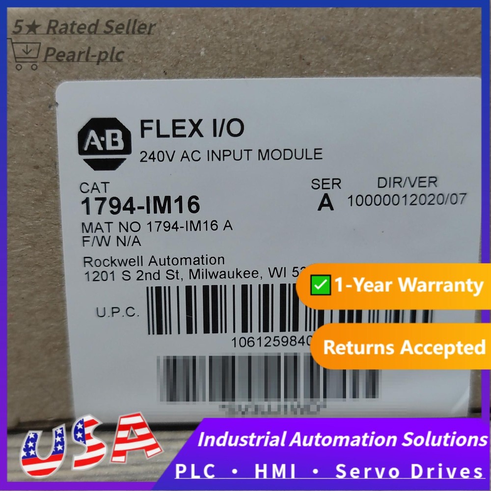 New Allen-Bredley 1794IM16 Flex 16 Point Digital Input Module AB 1794-IM16