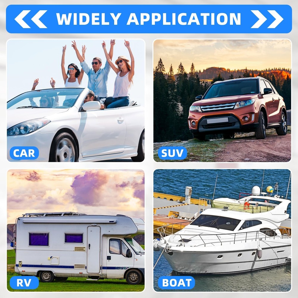 2 Pack Microfiber Car Duster Exterior Scratch Free with Extendable Handle Blue