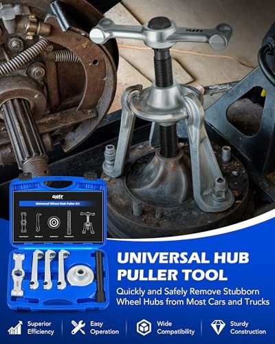 Universal Hub Puller Tool, Master Brake Drum Puller with Adjustable Legs 7.6