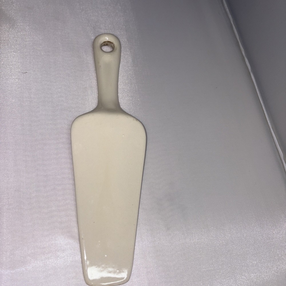 Vintage Decorative Porcelain Cake Server Cutter yellow rose patterned
