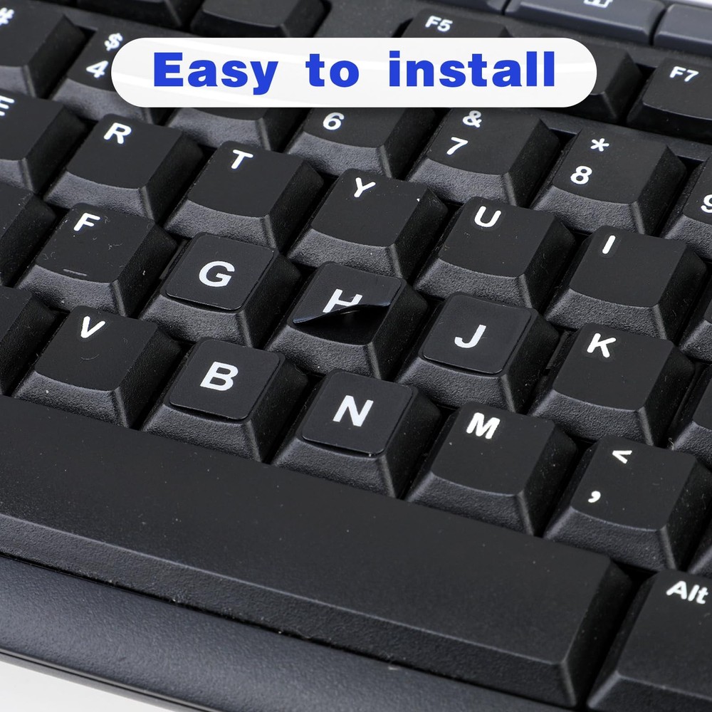 2 Pack Universal English Computer Stickers, Keyboard Replacement Letters Engl...
