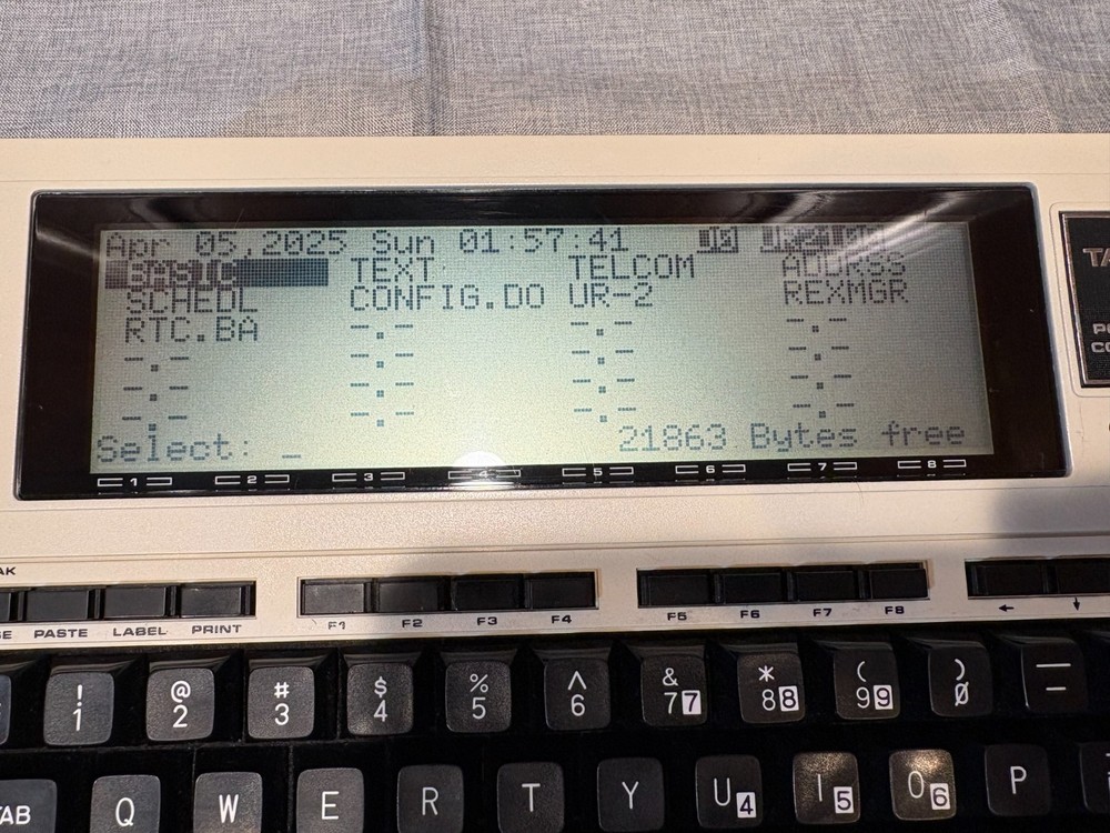 Radio Shack TRS-80 Model 102 w/ REXsharp REX# add on memory module Option ROM