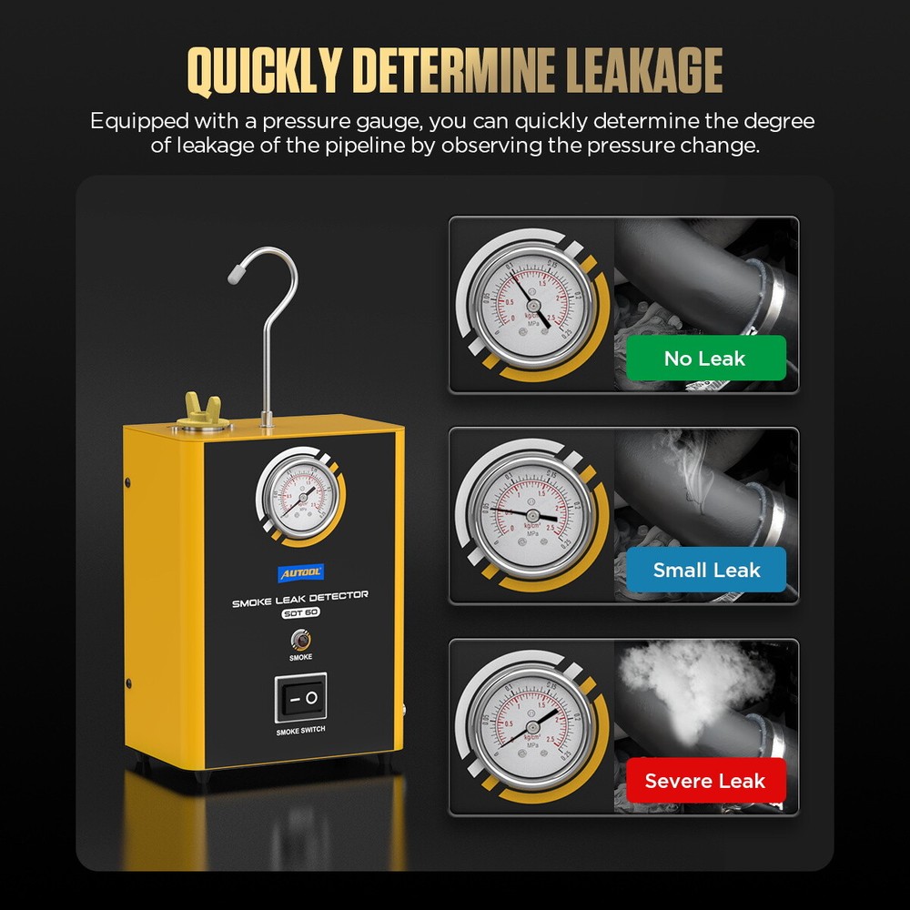 AUTOOL SDT60 EVAP Smoke Machine Leak Detector Auto Pipe Leakage Diagnostic Tool