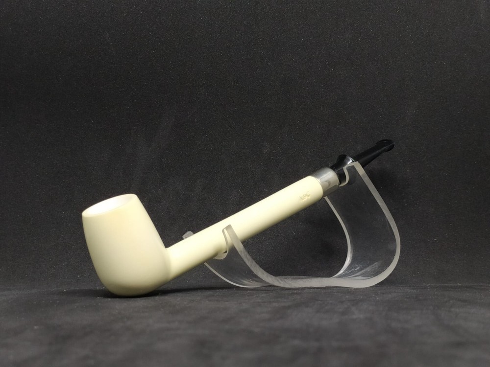 Billard Meerschaum Pipe Long Shank Silver Spigot Stem