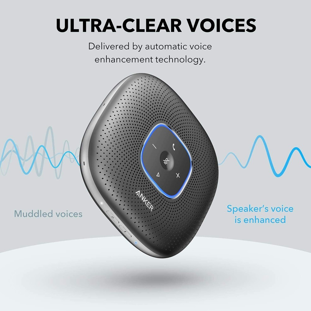 Anker PowerConf Bluetooth Conference Speaker Meeting Speakerphone 6 Mics| Refurb