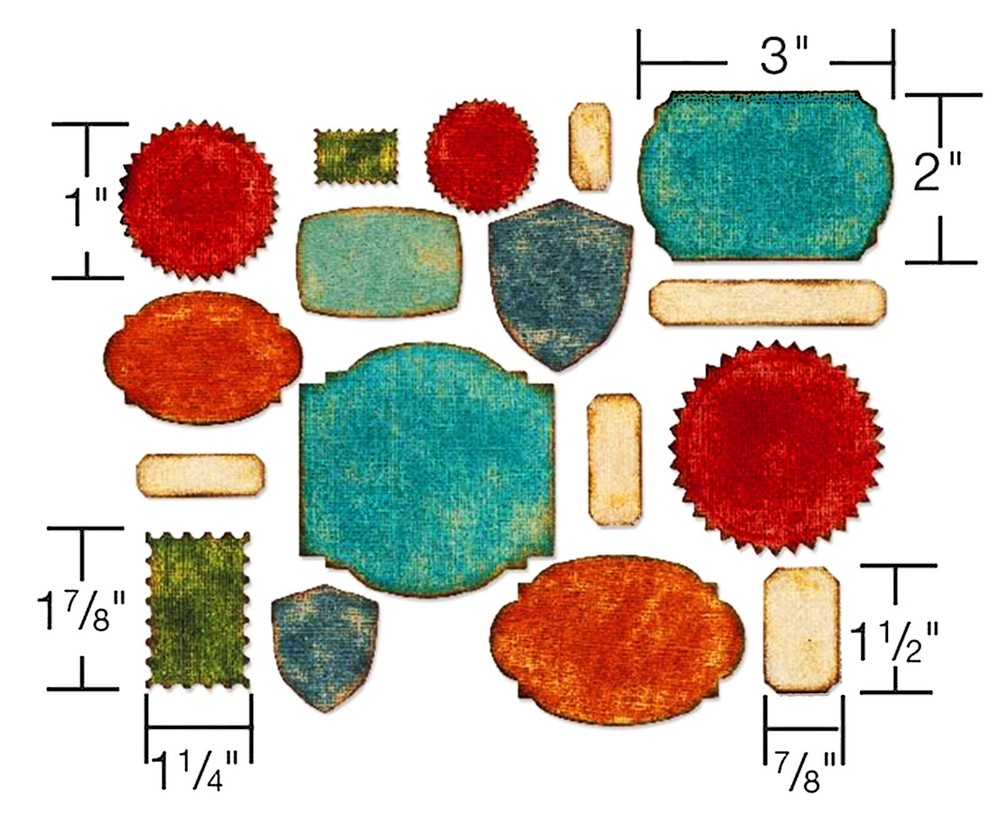 Sizzix Thinlits Labels 17pc set #660060 Retail $22.99 by Tim Holtz