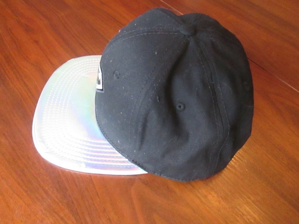SUPERMAN Snapback Hat Black & Silver Prism - Kids Size