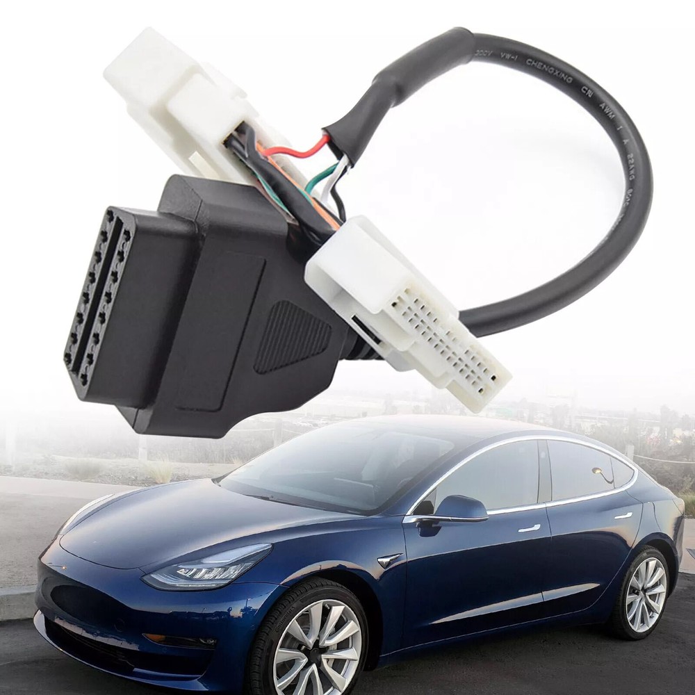 OBD2 Diagnostic Cable Connector Harness Plug For Tesla Model 3 Model Y Adapter