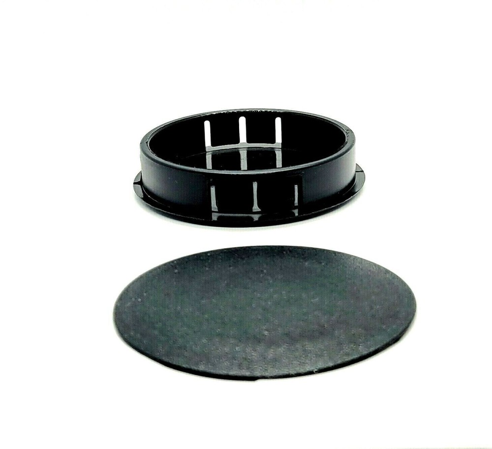 2" Nylon Locking Panel Hole Plugs Black Plastic Knockout Cover 2 1/8" OD Top