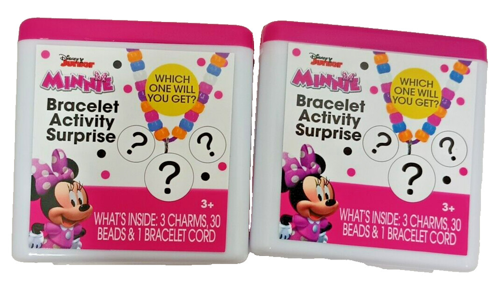2 Disney Bead Bracelet Surprise Charm Easter Baster Stuffer
